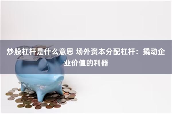 炒股杠杆是什么意思 场外资本分配杠杆：撬动企业价值的利器