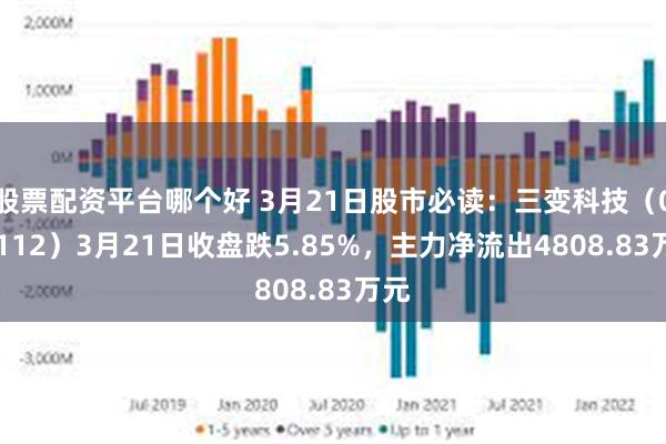 股票配资平台哪个好 3月21日股市必读：三变科技（002112）3月21日收盘跌5.85%，主力净流出4808.83万元